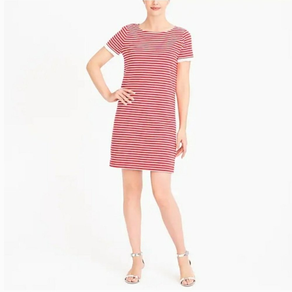 J. Crew Mini Dress Red and White Striped
